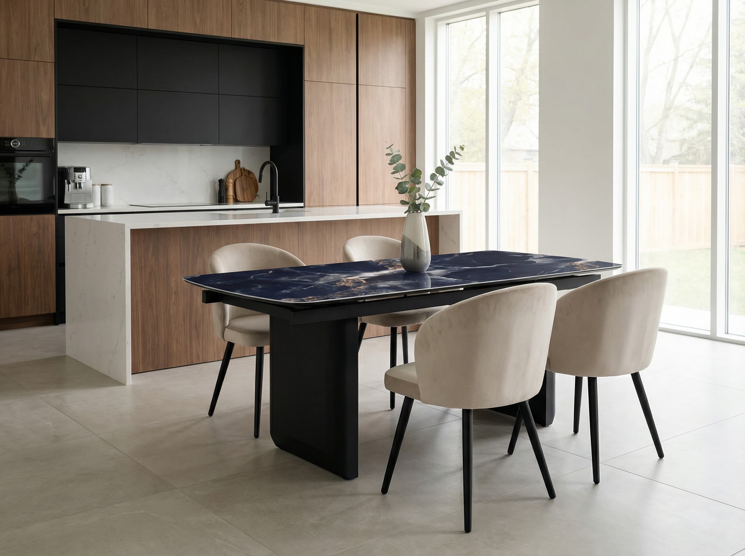 Обеденная зона Пуанто (нераздвижной) + Полукресло Сапфир