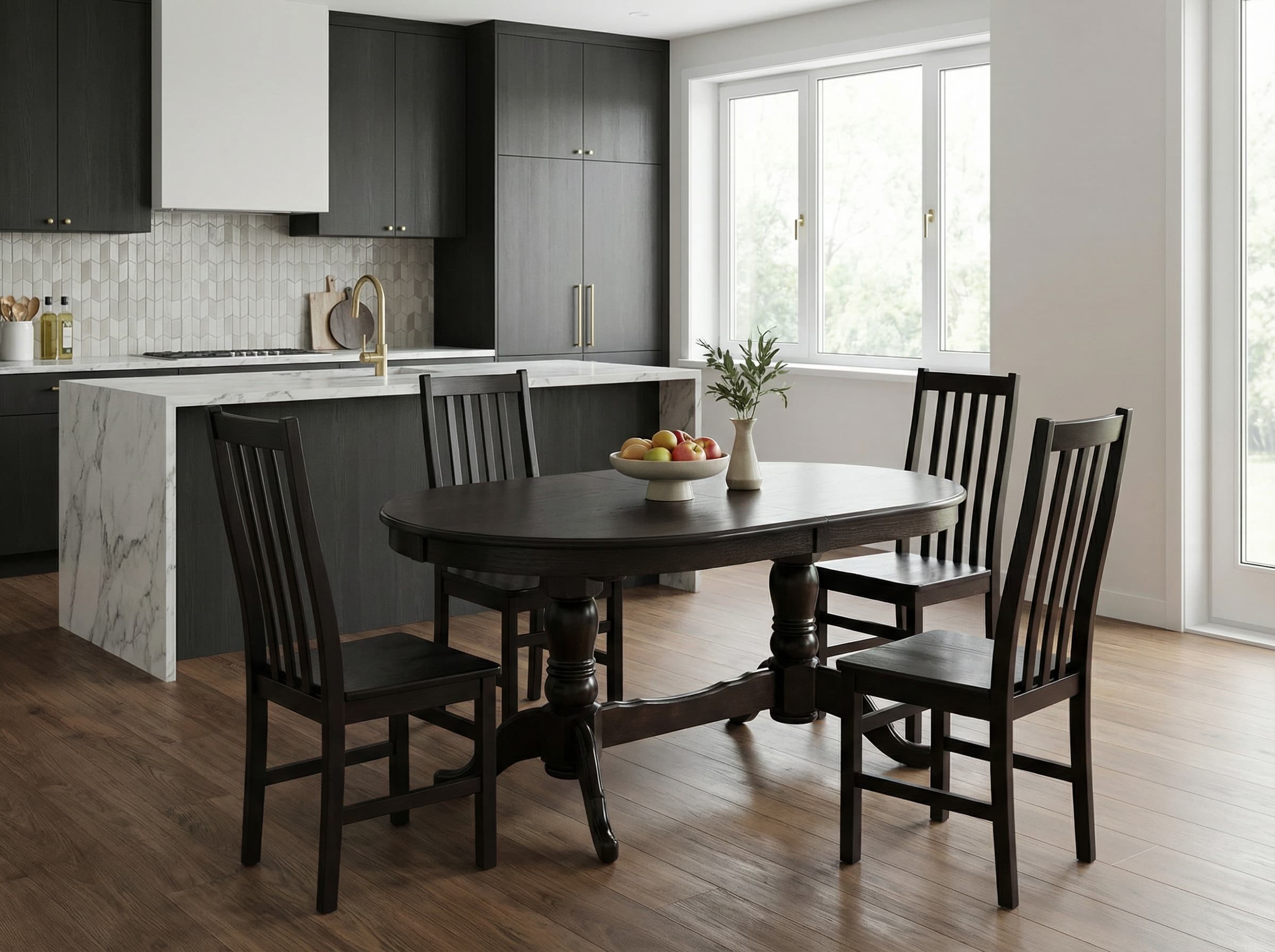 Обеденная зона Презент 1300 мм + Деревянный стул Соло-Ж